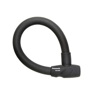 パナソニック Panasonic シリコンカバー採用『極太ワイヤ』錠(45cm×24mm/ブラック) NSAJ088_B