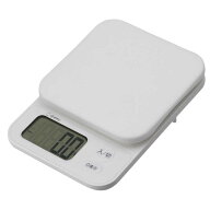 ドリテック　大画面デジタルスケール[最大表示2.0kg/表示単位0.1g] ブランジェ ホワイト　KS-729WT