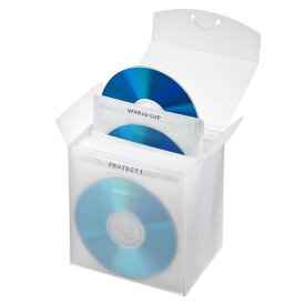 サンワサプライ　収納ケース付・Blu-ray/DVD/CD対応不織布ケース 25枚入 クリア　FCD-FBDBX25CL