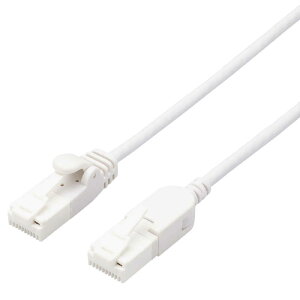 GR@ELECOM@LANP[u CAT6A  5m X XCORlN^  10Gbps Xg[g ܐ܂h~ zCg@LD-GPATSW/WH50