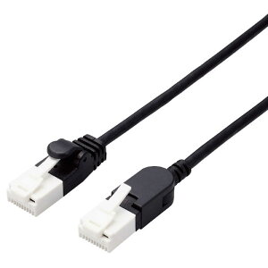 エレコム ELECOM LANケーブル CAT6A 準拠 10m スリム スイングコネクタ 高速 10Gbps ストレート 爪折れ防止 ブラック LD-GPATSW/BK100