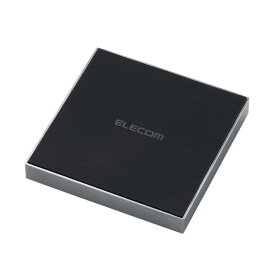 エレコム　ELECOM　ワイヤレス充電器/Qi規格対応/10W/7.5W/5W/卓上タイプ/メタル筐体/スクエア/ブラック　W-QA22BK