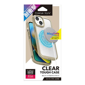 PGA@iPhone 14 6.1C` MagSafe[dΉ NA^tP[X x[W Premium Style x[W@PG-22KPT02BE