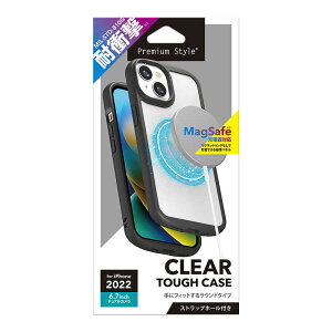 PGA@iPhone 14 Plus 6.7C` MagSafe[dΉ NA^tP[X ubN Premium Style ubN@PG-22RPT01BK