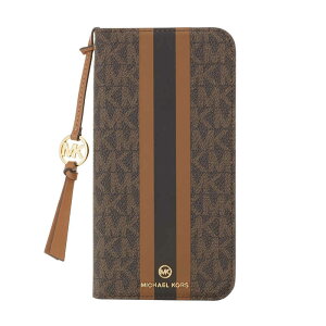 �}�C�P���R�[�X�@Folio Case Stripe With Tassel Charm for MagSafe for iPhone 14 Pro Max [ Brown ]�@MKSTTCBRWFLIP2267