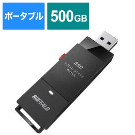 BUFFALO　抗ウイルス抗菌ポータブルSSD TypeA ブラック [500GB]　SSD-PUTVB500U3B