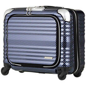 レジェンドウォーカー　スーツケース 横型四輪ファスナータイプビジネスキャリー BLADE(ブレイド) ラフカーボンネイビーシルバー [TSAロック搭載 /32L /2泊〜3泊]　6206-44-R-NVSL