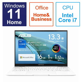 ASUS エイスース　ノートパソコン Zenbook S Flip 13 OLED [13.3型 /Windows11 Home /intel Core i7 /メモリ：16GB /SSD：1TB /Office HomeandBusiness /2023年01月モデル] リファインドホワイト　UP5302ZA-LX206WS