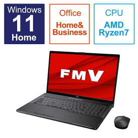 富士通　FUJITSU　ノートパソコン FMV LIFEBOOK NH77/H1 ブライトブラック [17.3型 /Win11 Home /AMD Ryzen 7 /メモリ：8GB /SSD：512GB /Office]　FMVN77H1B