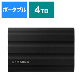 SAMSUNG　外付けSSD USB-C＋USB-A接続 T7 Shield(Android/Mac/Win) ブラック［4TB/ポータブル型］　MUPE4T0SIT