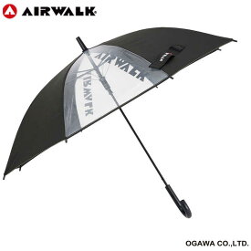 小川　キッズ長傘 AIRWALK(エアウォーク) ブラック［雨傘 /子供用 /55cm］　AW10755ABK