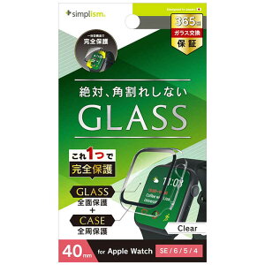 �g���j�e�B�@Apple Watch 40mm / SE / 6 / 5 / 4 ������ �K���X��̌^PC�P�[�X �N���A�@TR-AW2240-GLPC-CCCL