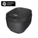 ORIGINALBASIC　温度調節機能付き 炊飯器 5.5合［マイコン式 /低温調理］　BKS-55 ブラック