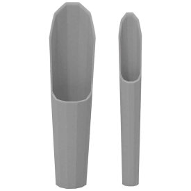 浅香工業　FG プラ 多肉土入れ2点セット グレー ＃193977　#193977