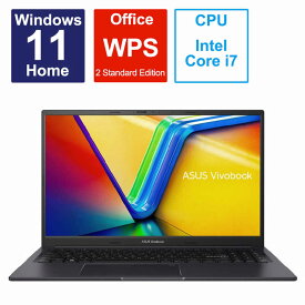 ASUS エイスース　ノートパソコン Vivobook 15X [15.6型 /Windows11 Home /intel Core i7 /メモリ：16GB /SSD：512GB /WPS Office /2023年4月モデル] インディーブラック 　K3504ZA-BQ020W