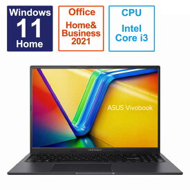 ASUS エイスース　ノートパソコン Vivobook 16X [16.0型 /Windows11 Home /intel Core i3 /メモリ：8GB /SSD：256GB /Office HomeandBusiness /2023年4月モデル] インディーブラック 　K3604ZA-MB035WS