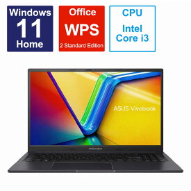 ASUS エイスース　ノートパソコン Vivobook 15X [15.6型 /Windows11 Home /intel Core i3 /メモリ：8GB /SSD：256GB /WPS Office /2023年4月モデル] インディーブラック 　K3504ZA-BQ022W