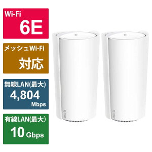 TPLINK@[^[ Deco XE200 2P WiFi6E AIbV 4804{4804{1148Mbps 6GHzΉ mWiFi 6E(ax) /IPv6Ήn@DECOXE2002P