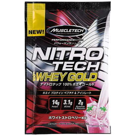 MUSCLETECH　MUSCLETECH NITROTECH 100% WHEY GOLD (ホワイトストロベリー風味/20g)　MTNT100WGWS20G