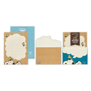 ニホンホールマーク レターセット スヌーピーブルーリラックス2 EES819323