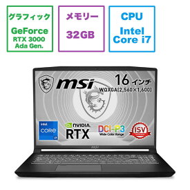 MSI　ゲーミングノートパソコン CreatorPro M16 B13V ブラック　CREATORPROM16B13-968JP