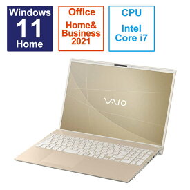 VAIO　ノートパソコン VAIO F16 サテンゴールド [16.0型 Win11 Home Core i7 メモリ：16GB SSD：512GB Office　VJF16190211N