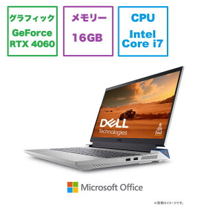 DELL�@�f���@�Q�[�~���O�m�[�g�p�\�R�� Dell G15 5530 [ RTX 4060 / 15.6�^ / Win11 Home / Core i7 / ������16GB / SSD1TB / Office ] �N�H���^���z���C�g�@NG595-DNHBCW