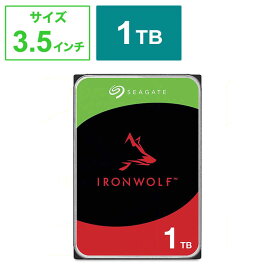 SEAGATE　Seagate IronWolf 3.5インチ データ復旧3年付 1TB 内蔵HDD(CMR) 3年保証 6Gb/s 256MB 5400rpm 24時間稼動 PC NAS向け　ST1000VN008