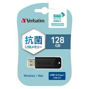 VERBATIMJAPAN�@USB������ USB3.2�Ή��X���C�h��USB�t���b�V��������128GB*�R�� �u���b�N [128GB]�@KUSBSPS128GZV1