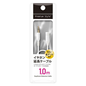 PGA�@3.5mm�X�e���I�~�j�v���O �C���z�������P�[�u�� �X�^���_�[�h 1m Premium Style �z���C�g�@PG-EXS10M12WH