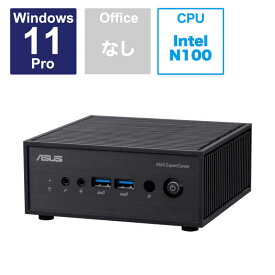 ASUS エイスース　デスクトップパソコン Mini PC(Intel N100) ブラック (モニター無し)　PN42-SN044AU