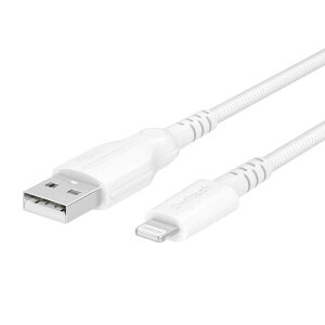 OWLTECH�@Type-A to Lightning�P�[�u�� 1.0m �ϋ���5���� �����ϐ����ւ�V�f�ނ̃A���~�h�@�ۂ��̗p �z���C�g�@OWLCBKLTCV10WH