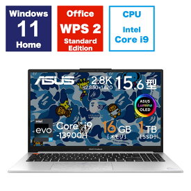 ASUS エイスース　ノートパソコン Vivobook S 15 OLED BAPE Edition クールシルバー [15.6型 /Windows11 Home /intel Core i9 /メモリ：16GB /SSD：1TB /WPS Office /2023年08月モデル]　K5504VA-MA254W