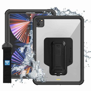 ARMORX�@12.9�C���` iPad Pro(��6/5����)�p IP68 Waterproof Case with Hand Strap �u���b�N�@MXSA17S