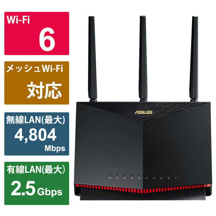 楽天市場】ASUS エイスース RTシリーズ AX86U PRO(AX5700  