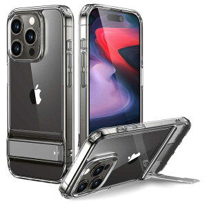 ESR�@iPhone 15 Pro(6.1�C���`)�X�^���h�t�\�t�g�P�[�X Clear�@ESRBoostKickstandCaseCompatiblewithiPhone15Pro
