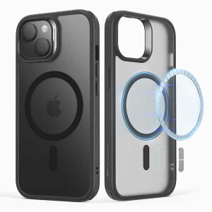 ESR�@iPhone 15(6.1�C���`)MagSafe�Ή��n�C�u���b�h�P�[�X Frosted Black�@ClassicHybridCase