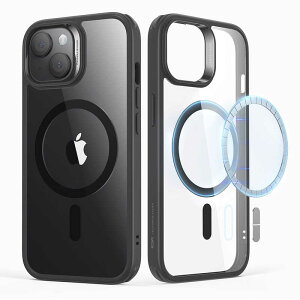 ESR�@iPhone 15 Plus(6.7�C���`)MagSafe�Ή��n�C�u���b�h�P�[�X Clear Black�@ClassicHybridCase