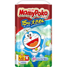 ユニチャーム　MamyPoko(マミーポコ)パンツ L(9-15kg) 42枚 ドラえもん