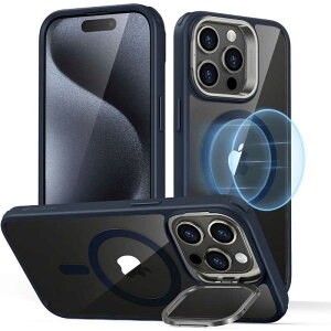 ESR�@iPhone 15 Pro Max(6.7�C���`)�X�^���h�t�n�C�u���b�h�P�[�X Clear Dark Blue�@ClassicHybridStand