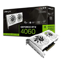 PNY　GeFORCE RTX 4060 8GB XLR8 Gaming OC DUAL FAN WHITE EDITION ［GeForce RTXシリーズ /8GB］「バルク品」　VCG40608DFWXPB1-O