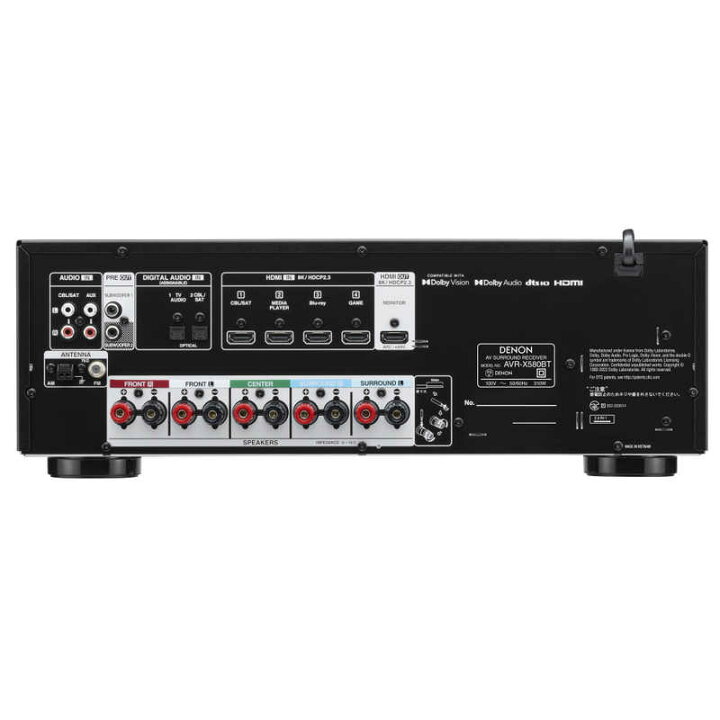 楽天市場】デノン DENON 5.2ch AVサラウンドレシーバー ブラック 