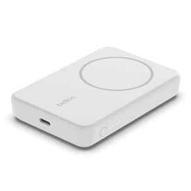 BELKIN　BOOST↑CHARGE MagSafe対応 磁気ワイヤレスモバイルバッテリー 5K + スタンド(ホワイト) ホワイト [18.0Wh 5000 mAh /充電タイプ]　BPD004BTWT