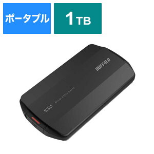 BUFFALO@|[^uSSD hoEhH USB3.2(Gen2)Ή 1TB ubN] ubN@SSD-PHP1.0U3-BA
