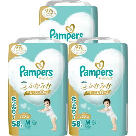 P＆G　(ケース販売)Pampers(パンパース)肌へのいちばん パンツ ウルトラジャンボ Mたっち(6-12kg)58枚×3個