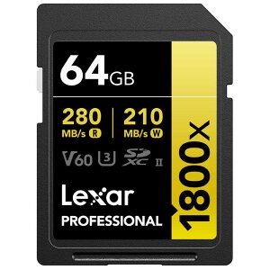 LEXAR@Lexar SDXCJ[h 64GB 1800x UHS-II GOLD U3 V60 mClass10 /64GBn@LSD1800064G-B1NNJ