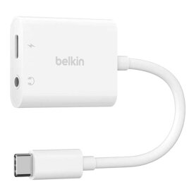 BELKIN　RockStar 3.5mmオーディオ ＋ USB-C充電アダプター ホワイト　NPA004btWH