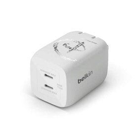 BELKIN　充電器 PPS 65WデュアルUSB-C BoostCharge Pro ディズニー創立100周年限定モデル [2ポート /USB Power Delivery対応]　WCH013dqWH-DY