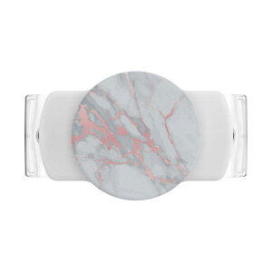 POPSOCKETS�@Slide Stretch Rose Gold Lutz Marble White with SQUARE Edges (�l�p���p)�@806135