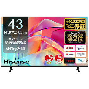 nCZX@ter E6KV[Y [ 43V^ / BluetoothΉ / 4KΉ / BSECS 4K`[i[ / YouTube Ή ]@43E6KiWݒuj